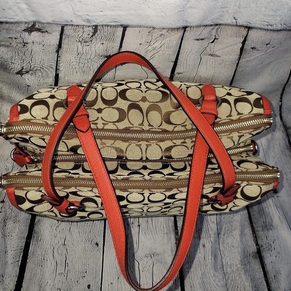 Coach Signature Kathryn Triple Zip Satchel - Picture 5 of 16